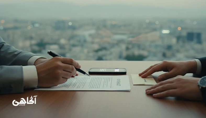 تصویر مفهومی از قدرت و منافع در انتخاب‌های اخلاقی در محیط کار، با تاکید بر مکث قبل از تصمیم‌گیری؛ مناسب مقاله مجله آگاهی