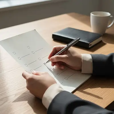 تصویر یک مرد در حال نوشتن ترس های خود و مواجه با مشکلات_ مجله آگاهی